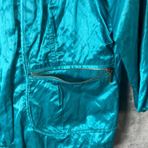 Ruby Rd. Shimmering Aqua Utility Jacket - Picture 4 of 7